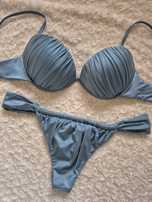 Kostium kąpielowy Calzedonia L 85B/80C/75D shiny satin blue WAVE