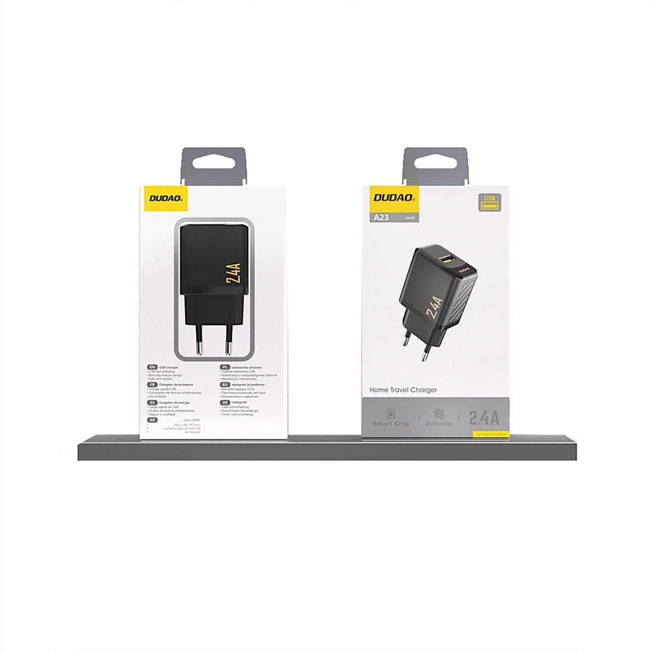 Ładowarka Sieciowa Dudao A23 2.4A 1xUSB kolor: czarny