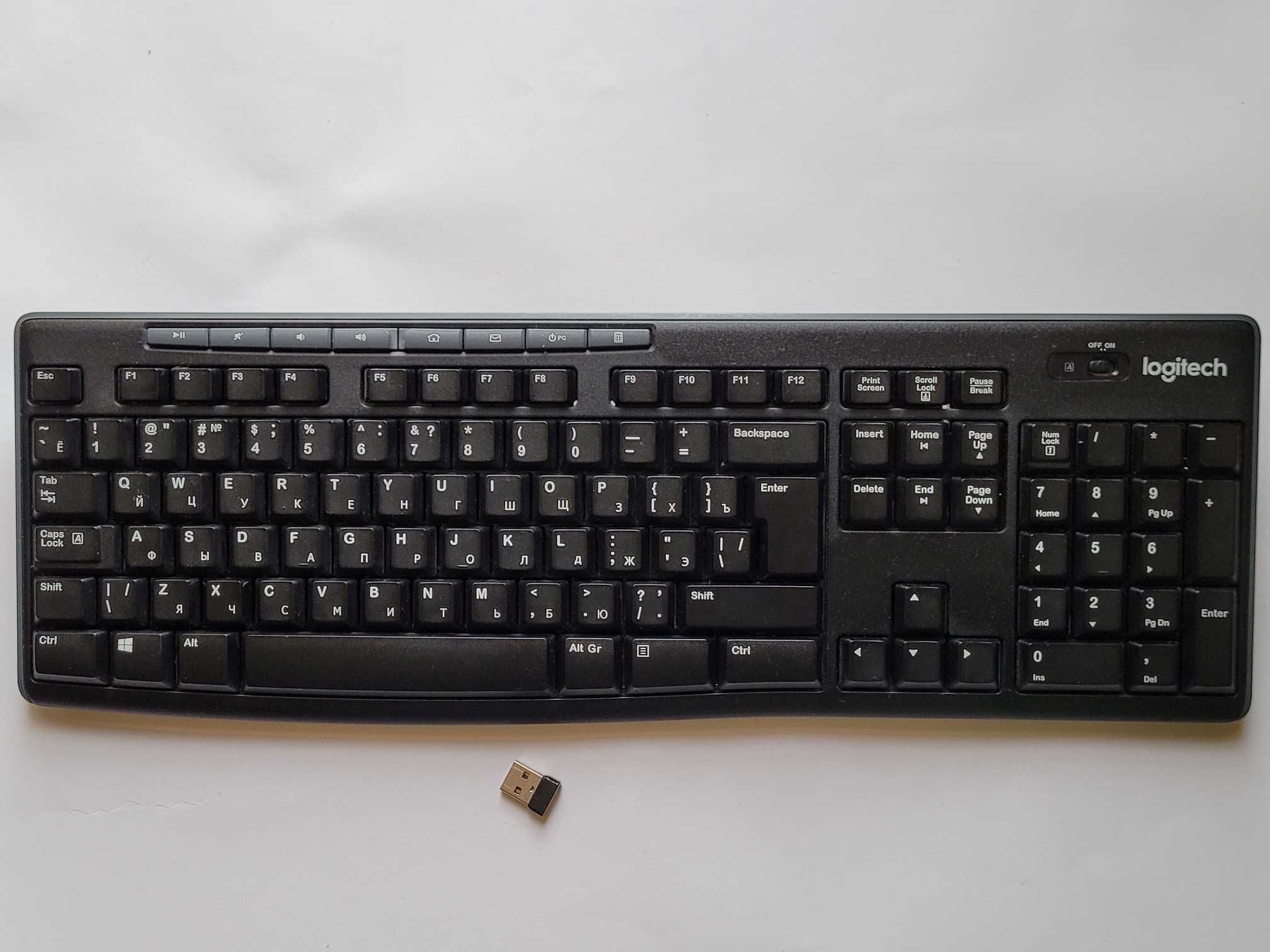Клавіатура Logitech MK270 +Адаптер приймач ресивер Logitech для мишки