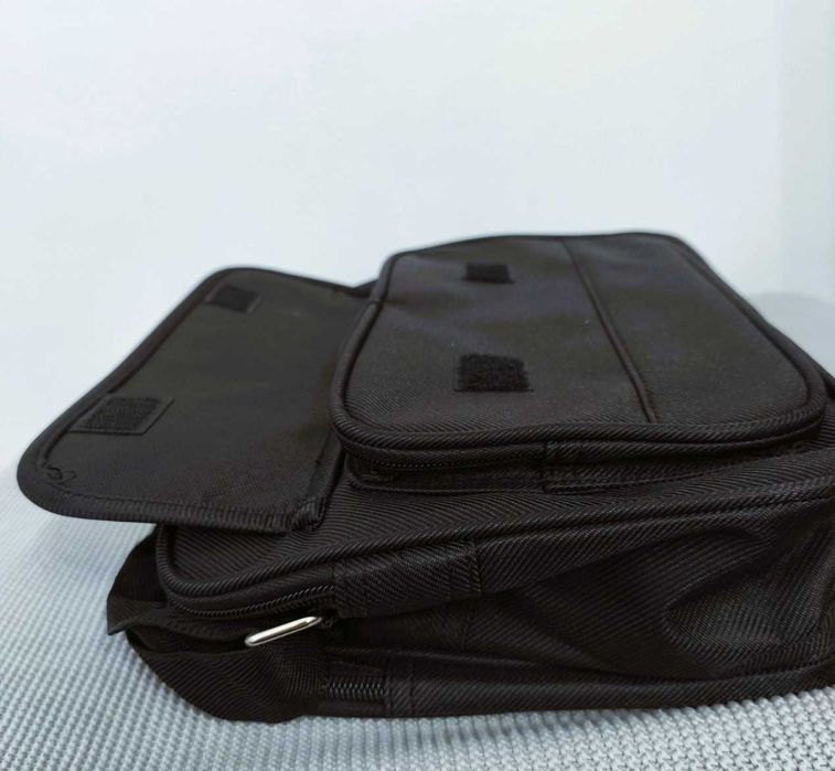 Torba męska czarna do pracy uchwyt pasek na ramię 6608