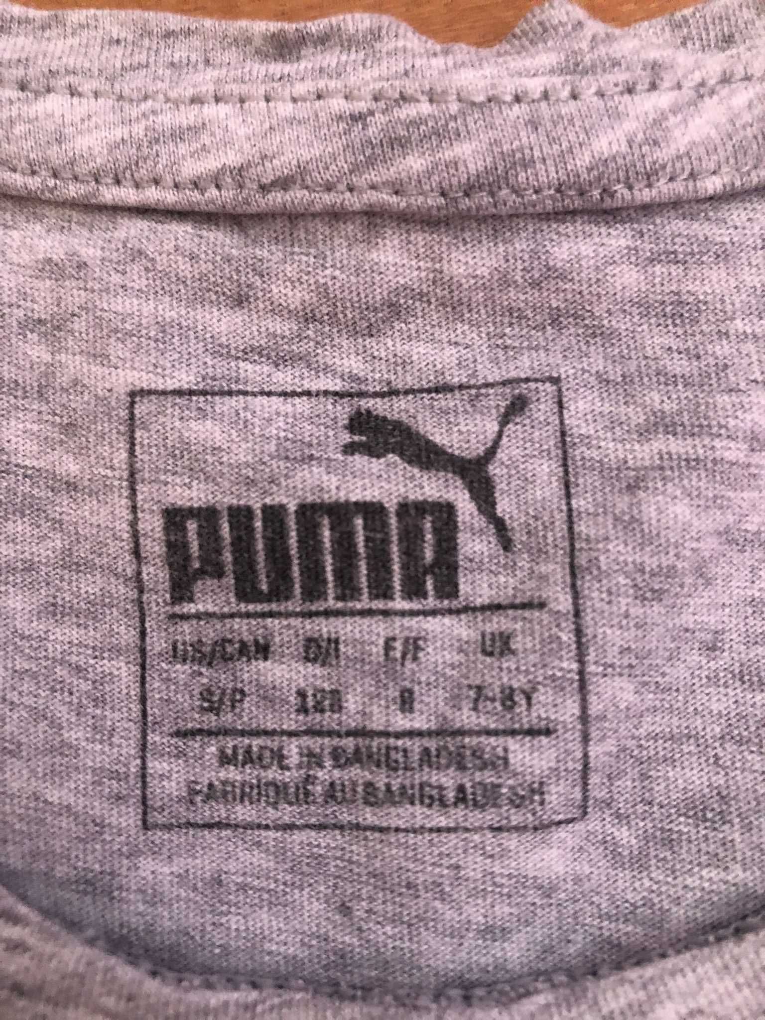 T-Shirt Menina Puma - Cor Cinzenta - Tamanho 7/8 anos