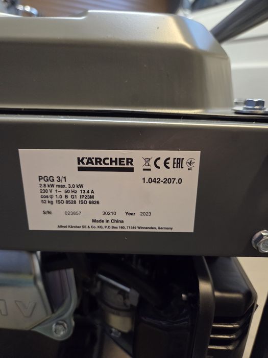 Agregat prądotwórczy Karcher 3/1 3 kw nowy faktura