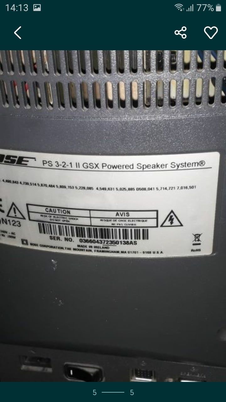 Bose subofer ps 3-2-1 ll gsx