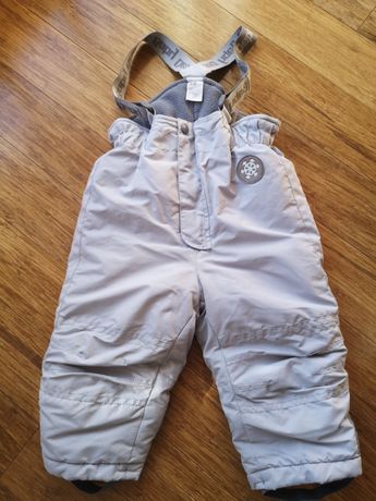 Spodnie zimowe H&M, ocieplane, narciarskie, kombinezon, rozmiat 86