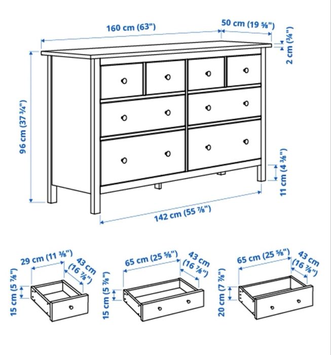 Comoda gama HEMNES (IKEA)