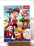 puzzle, kolorowanka, duże, psi patrol, junior, 5+, trefl, pieski
