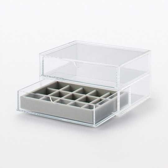 mDesign Plastikowy pojemnik do przechowywania z szufladami