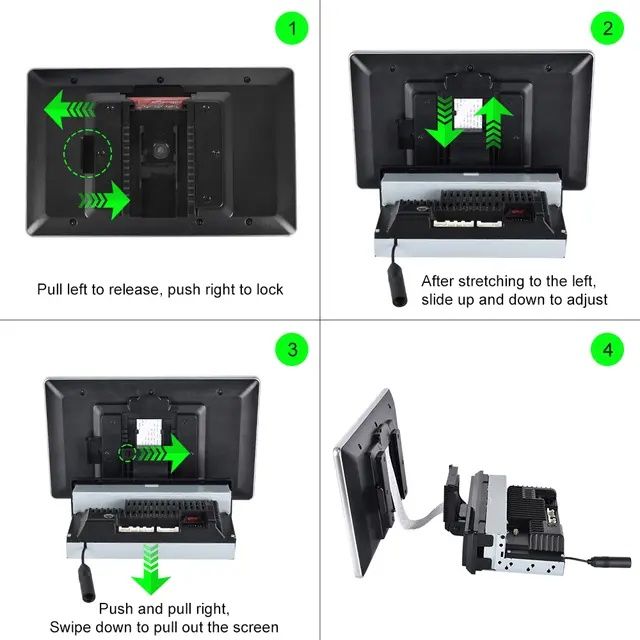 Radio android 11 1din de 10" GPS Wi-Fi Bluetooth NOVO