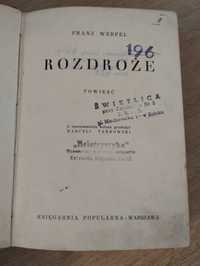 Franz Werfel Rozdroże powieść ok 1930