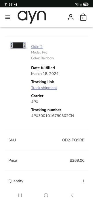 Consola portatil odin 2