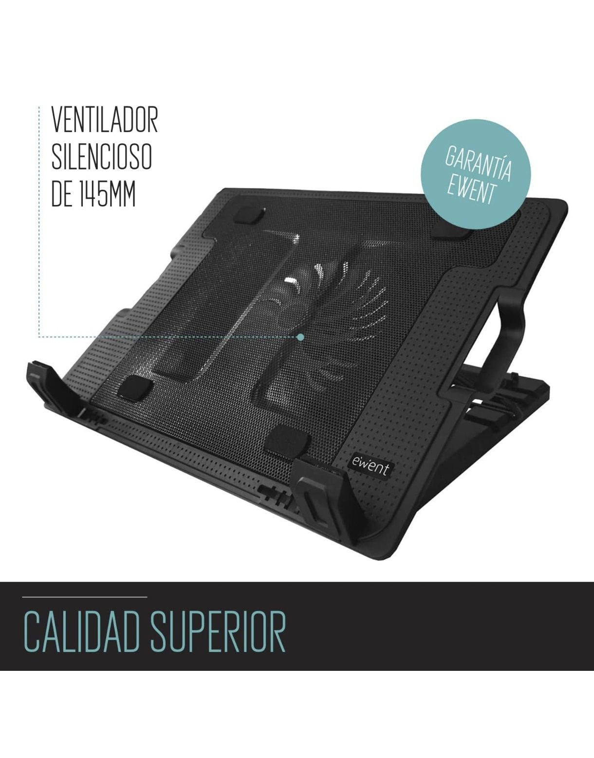 Suporte para computador portátil de 17" com sistema de refrigeração