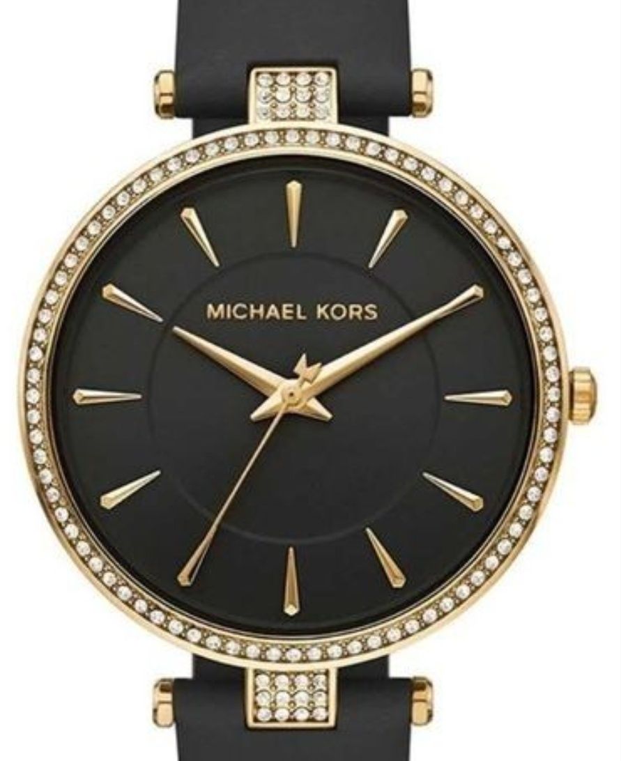 Michael Kors zegarek damski watch MFO anabeth czarny złoty cyrkonie z