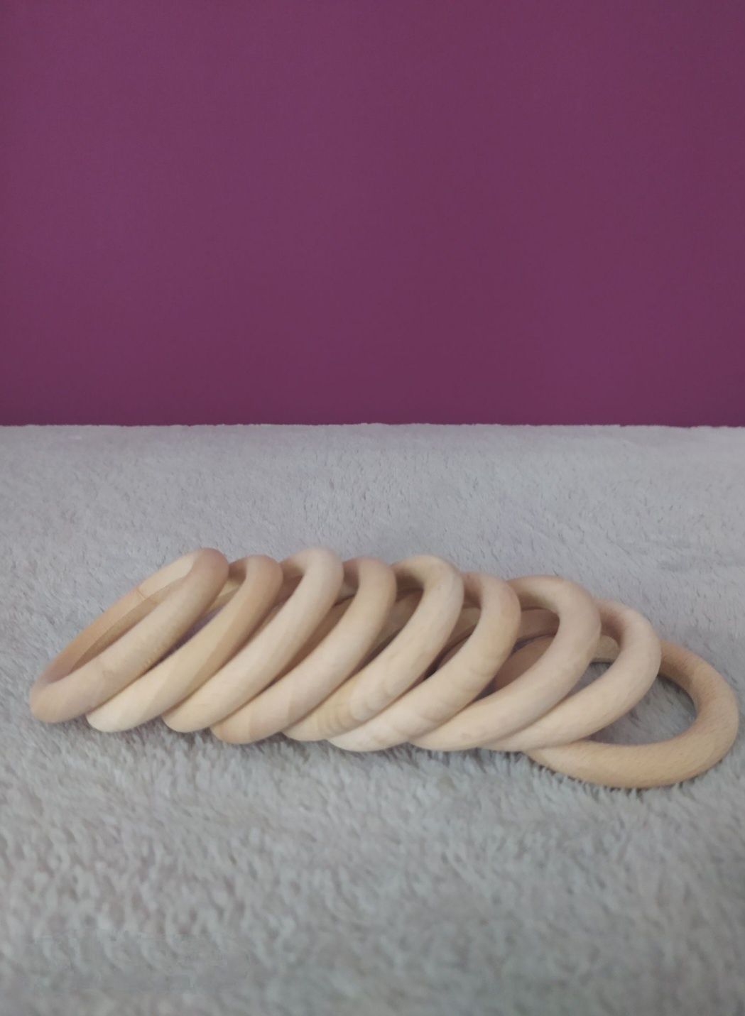 Kółka kółko drewniane karnisz makrama zabawki 100sztuk