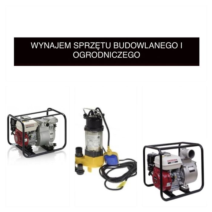 Motopompy-spalinowa/elektryczne/ do łóżka wodnego -WYNAJEM