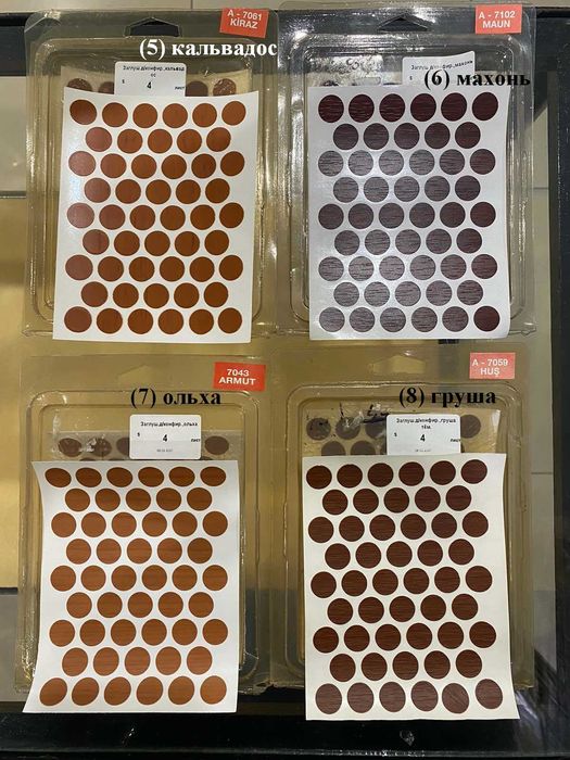 Заглушки наліпки наклейки на конфирмат