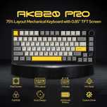 Klawiatura mechaniczna gaimingowa EPOMAKER Ajazz AK820 Pro ekran Gift