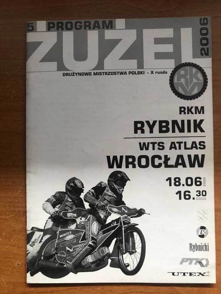 Program żużlowy DMP RKM Rybnik - WTS Wrocław [Rybnik, 2006r.]