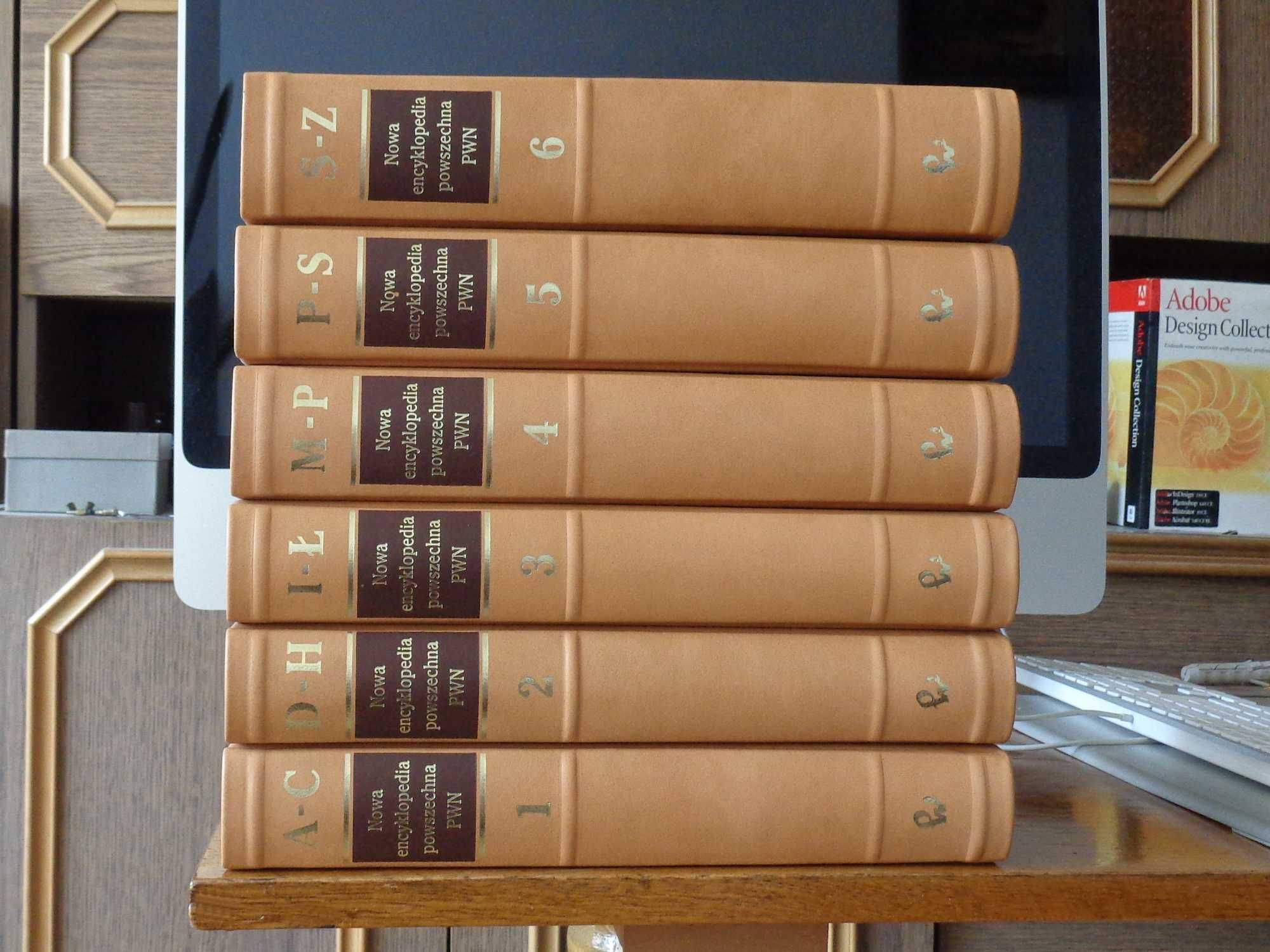 Nowa Encyklopedia Powszechna PWN 6 tomów Skóra