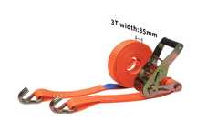 Pas transportowy 3m x 35 mm – 3T z napinaczem CERTYFIKAT TÜV PREMIUM