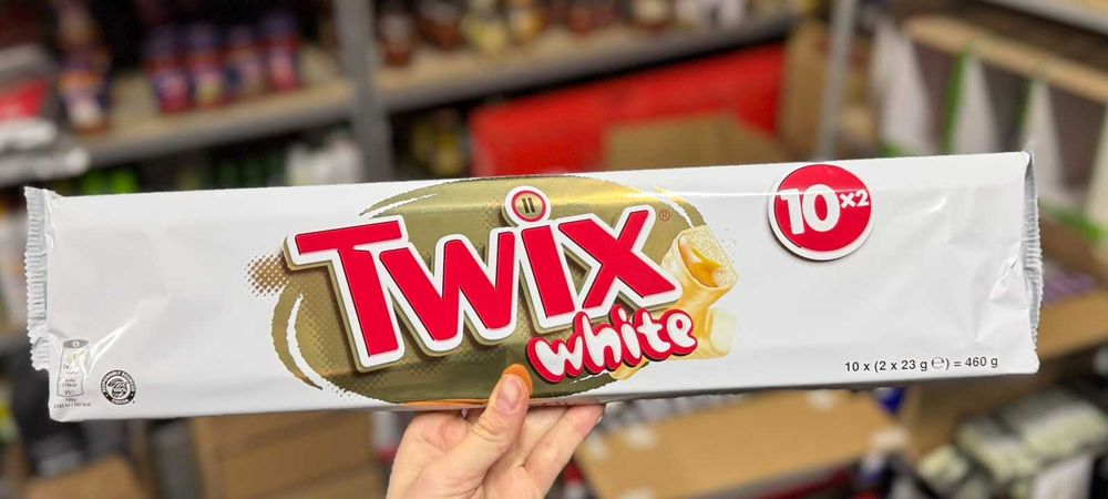 Шоколадні батончики Twix White в білому шоколаді 460 г