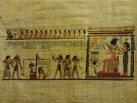 Картина на папирусе " Взвешивание сердца писца Хунефера "