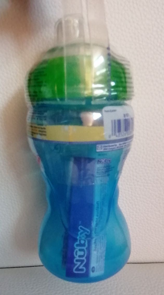 Copo novo anti-gota para bebé +6m azul e verde