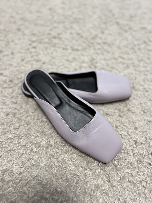 Мюлі сабо натуральна шкіра