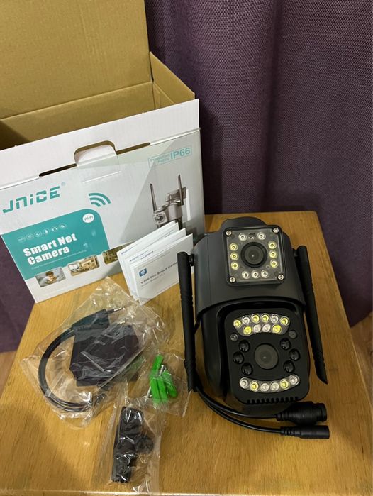 Уличная камера Wifi вайфай видеокамера  JNice 8Мп з 2 об'єктивами