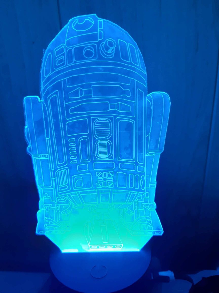 Lampka LED gwiezdne wojny witraż STAR WARS Lord Vader R2D2 BB8