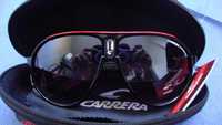 Óculos com risca vermelha Carrera Champion preto brilhante