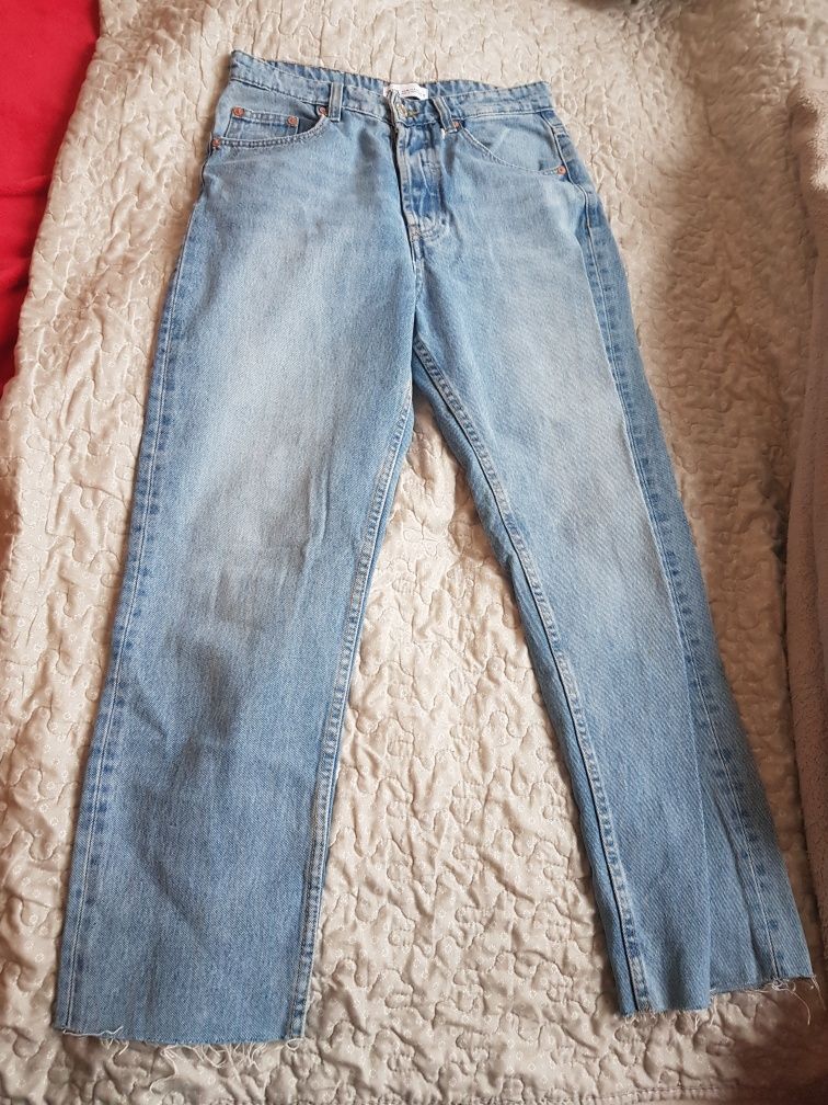 Spodnie Jeansy Zara wysoki stan r.38