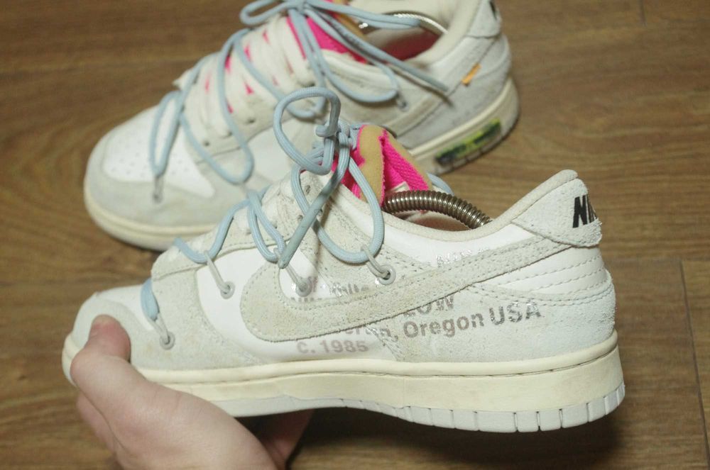 Кроссовки Nike Dunk Low Off-White Lot 38 DJ0950-113 оригінал 40,5 розм