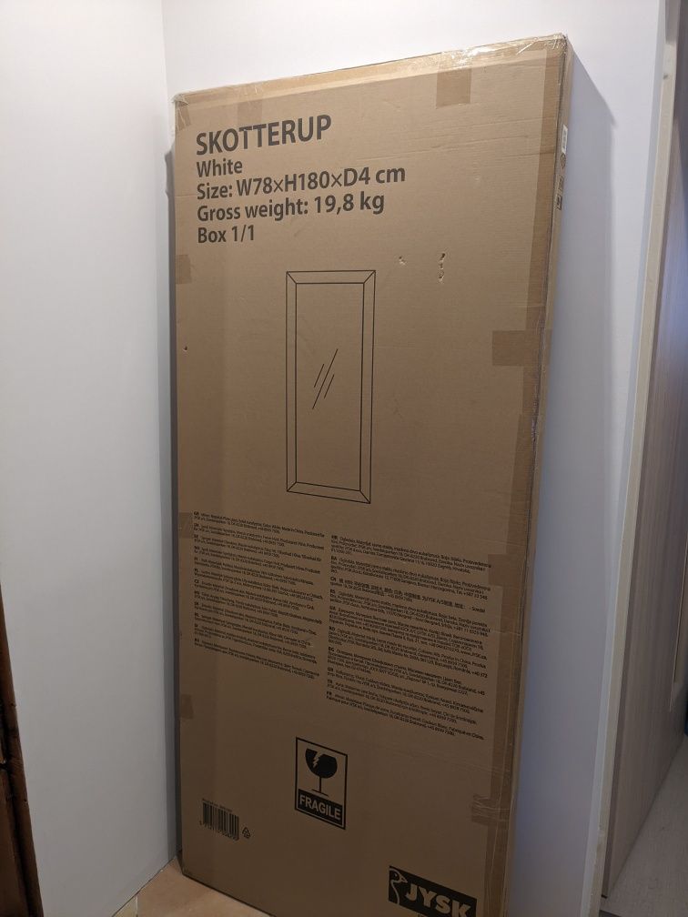 Nowe duże lustro Skotterup białe