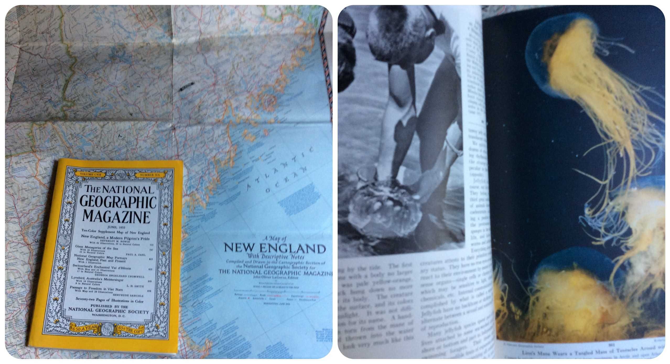 National Geographic Magazine Volume CVII. Num. 6 June 1955. 1 mapa