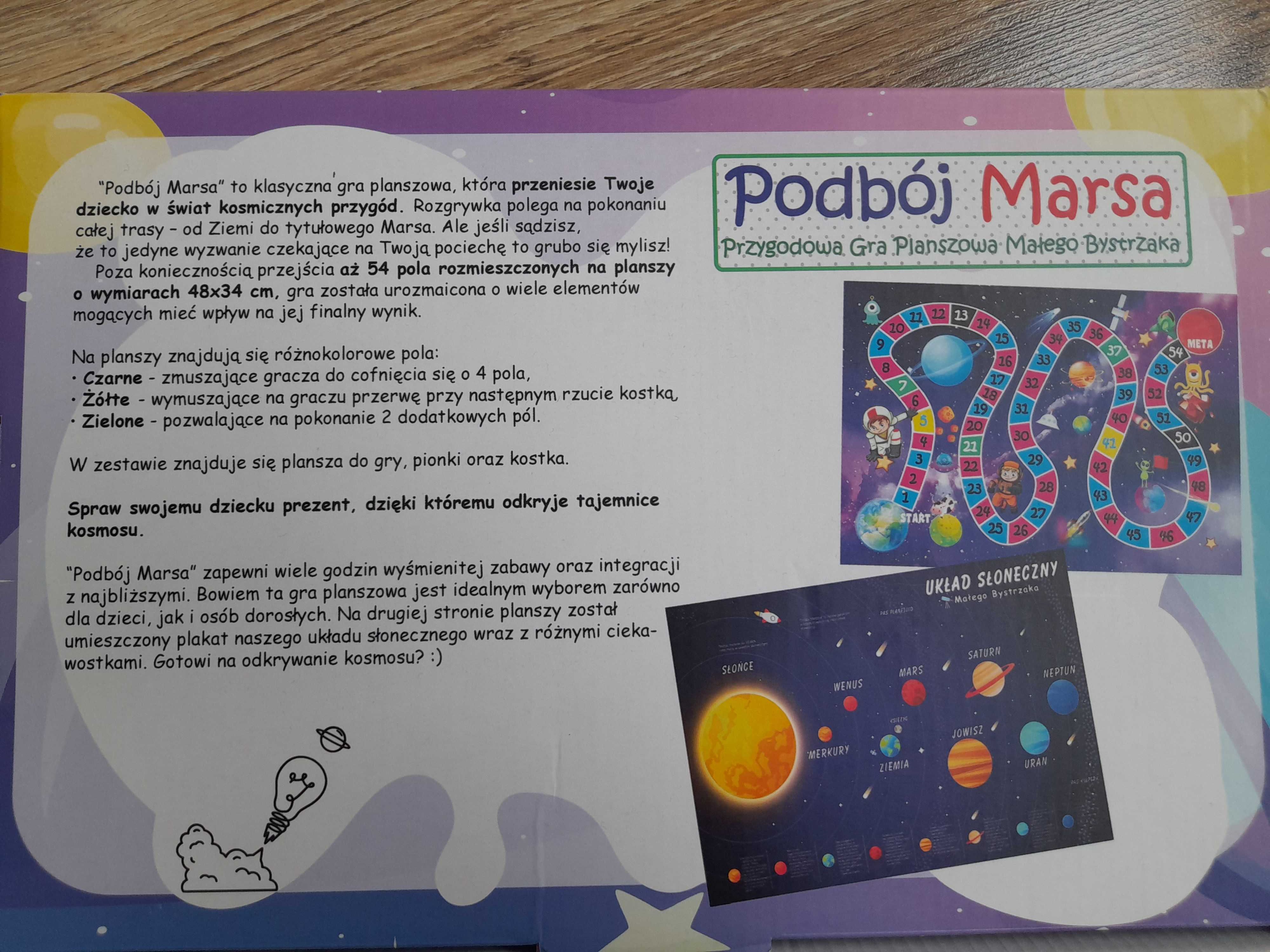 Podbój Marsa Przygodowa Gra Planszowa Bajka 5+ jak NOWA