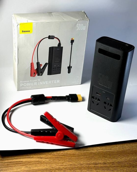 Інвертор Baseus 500Вт чистий синус 12V–220V для котла