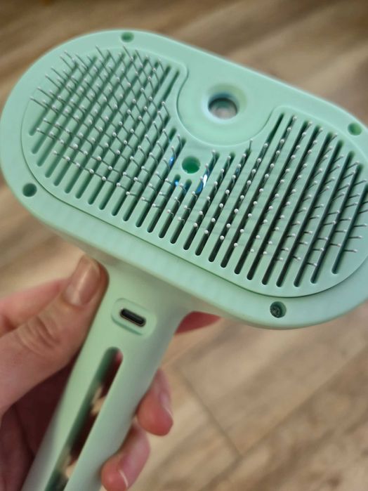 Парова масажна щітка 2в1 для котів і собак для чистки шерсті