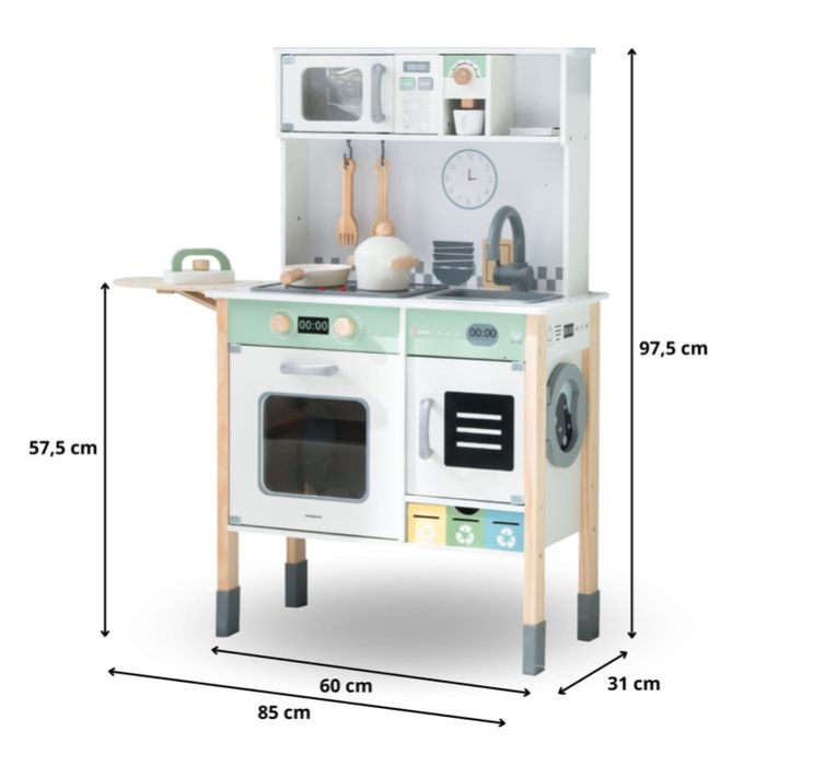 Кухня дерев’яна дитяча іграшкова Кухня для дітей