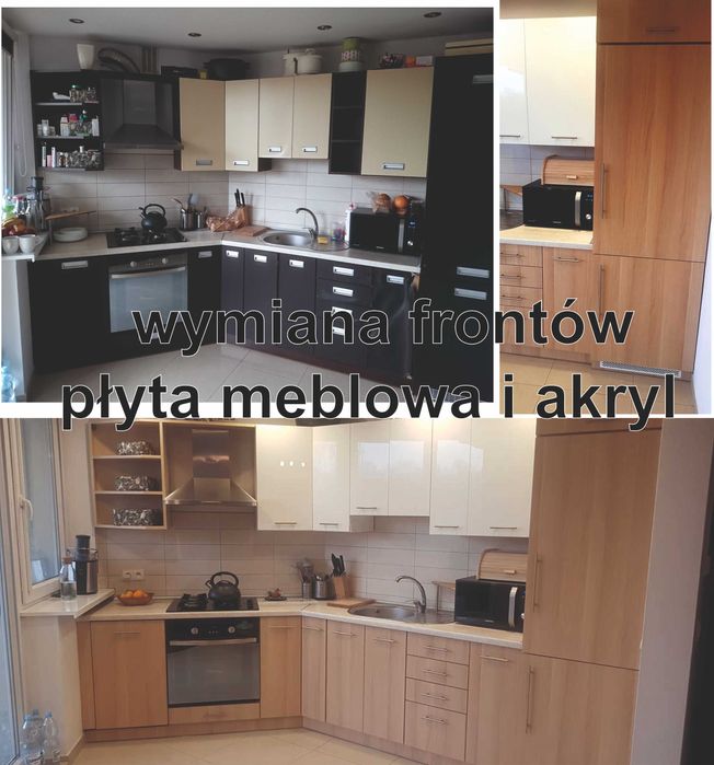 Oklejanie mebli folią zmiana koloru, wymiana frontów, blatu i szafek
