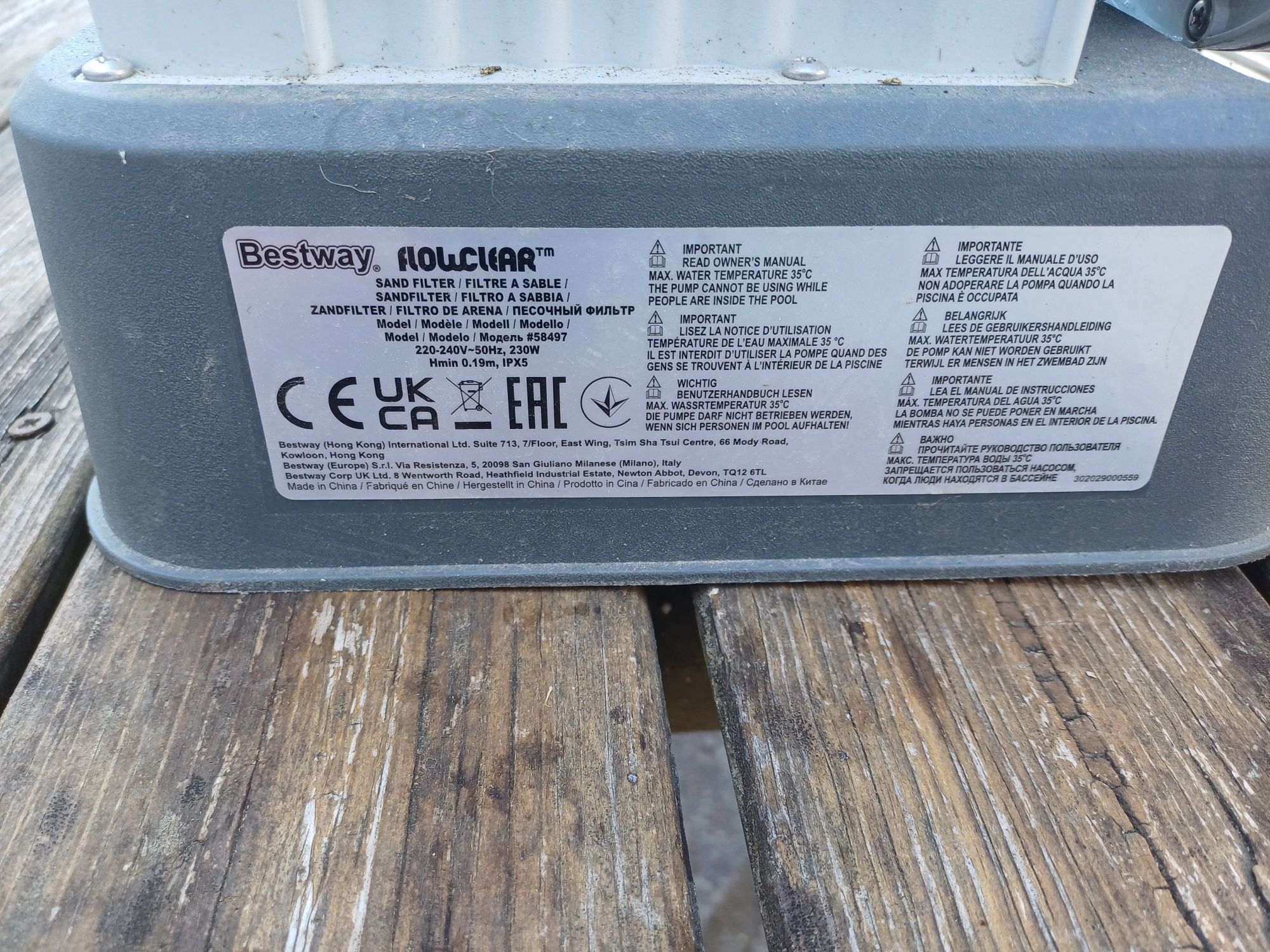 Motor piscina bestway com filtro e programador model 58497