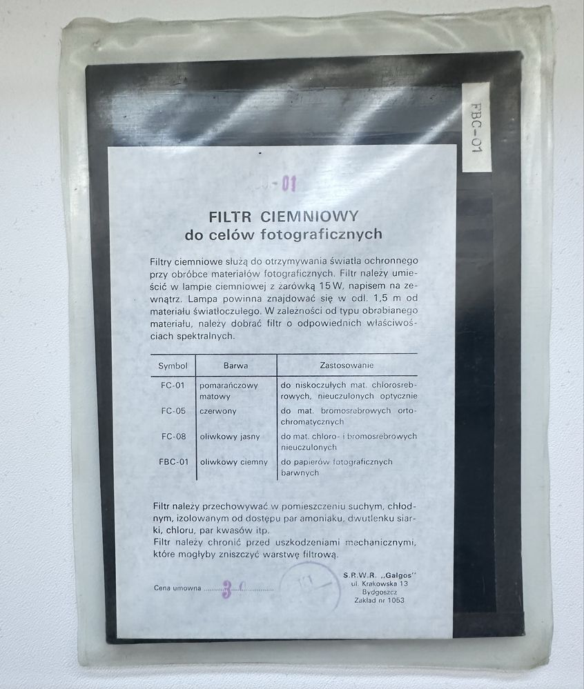 Filtr ciemniowy FBC-01