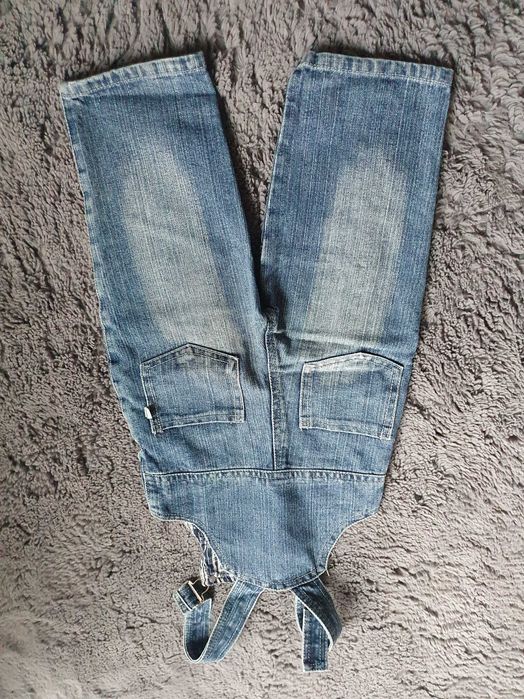 Spodenki jeansowe ogrodniczki rozm.74cm