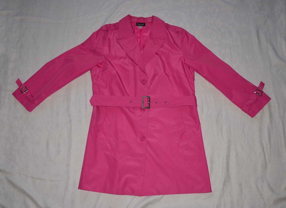 Жіночий розовий плащ Woodpecker casual collection стильний модний pink