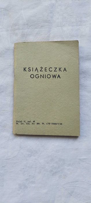Książeczka ogniowa LWP lata 80-te