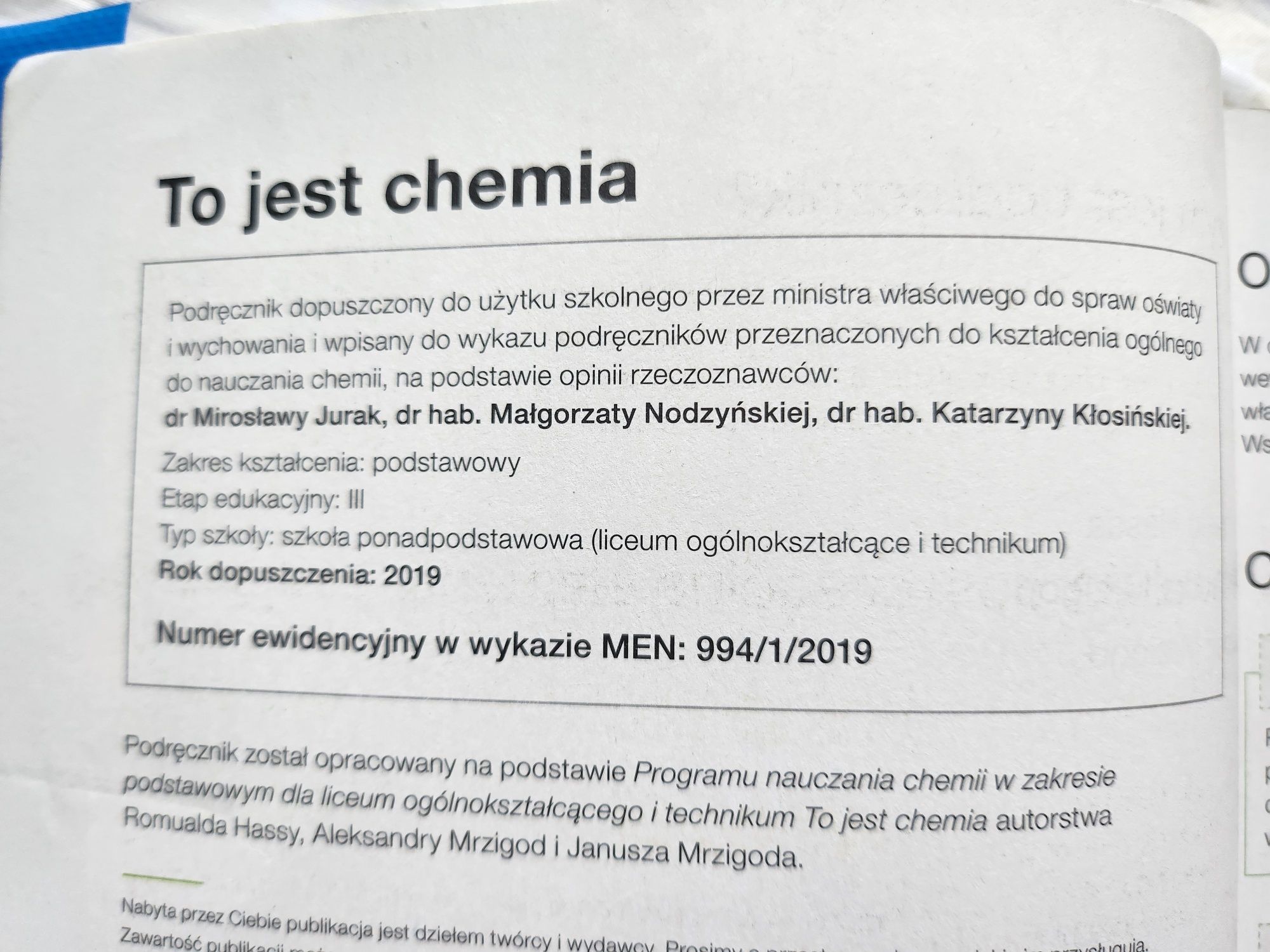 Podręcznik To jest chemia 1