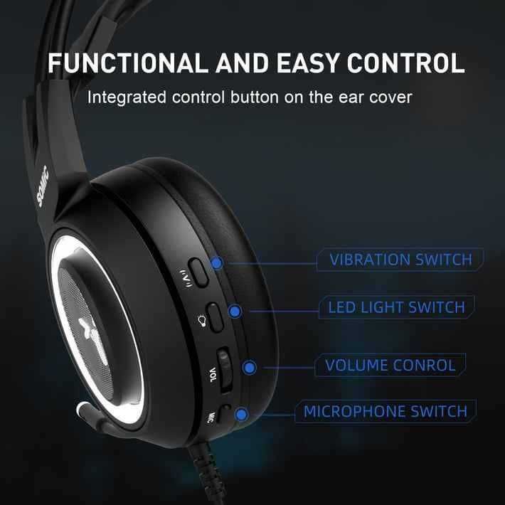 NOWY SOMIC G951 Black Cat Ear Gaming Headset With LED