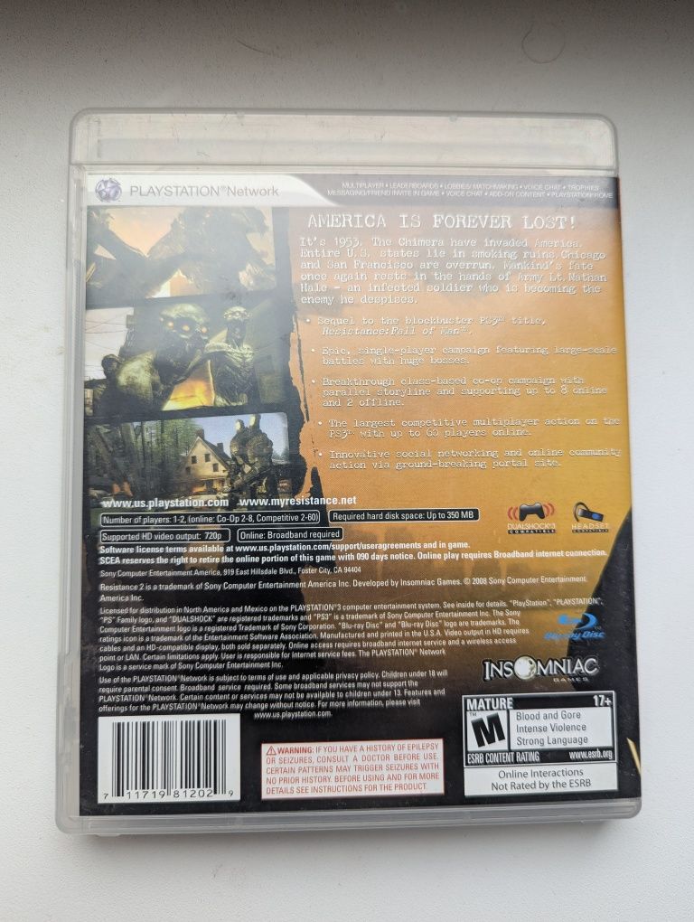 Resistance 2 ігри игры диски на PS3