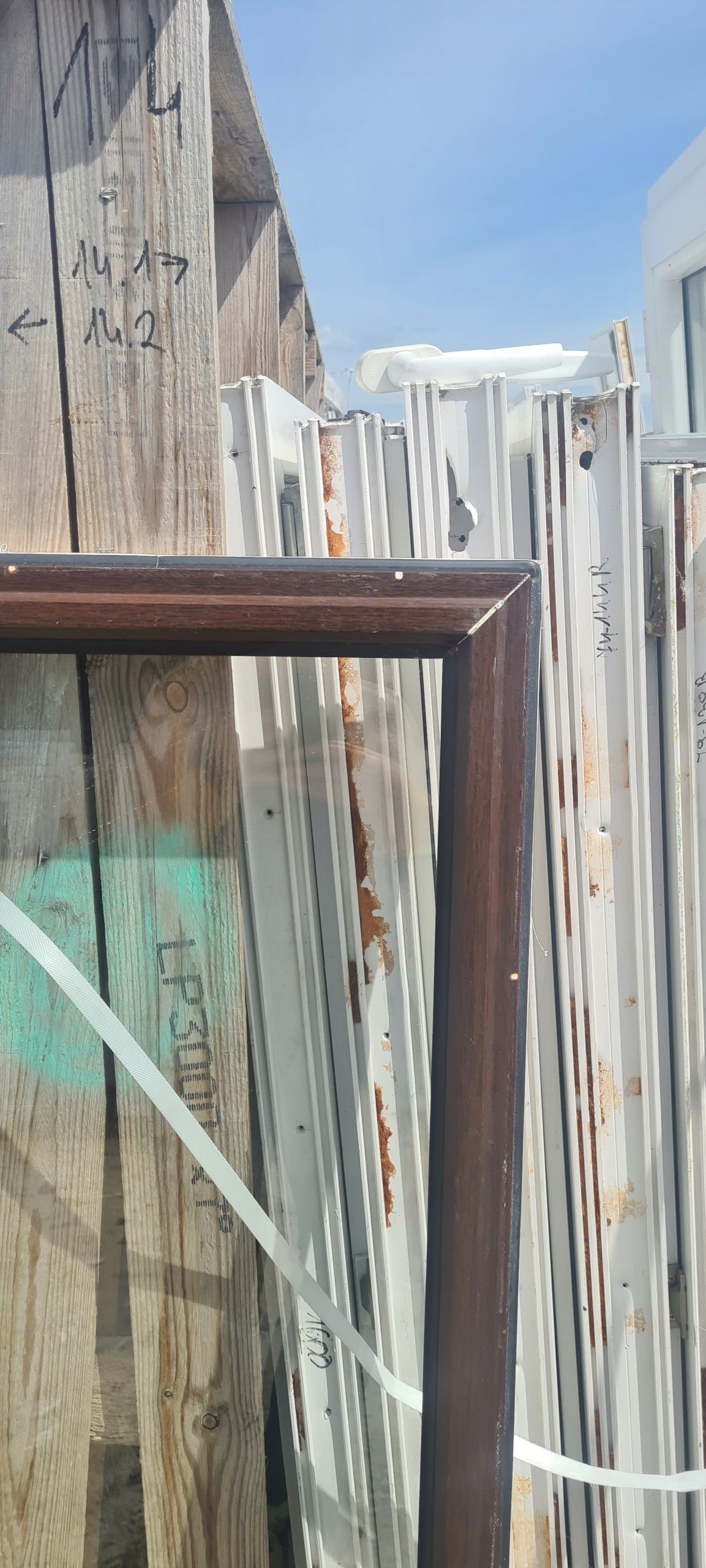 OKNA Używane 49x136 OKNO Fix KacprzaK Plastikowe Lider Okna OLX Orzech