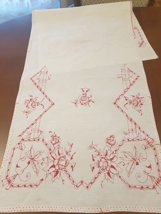 Oryginalna ręcznie haftowana makatka z lat 50.