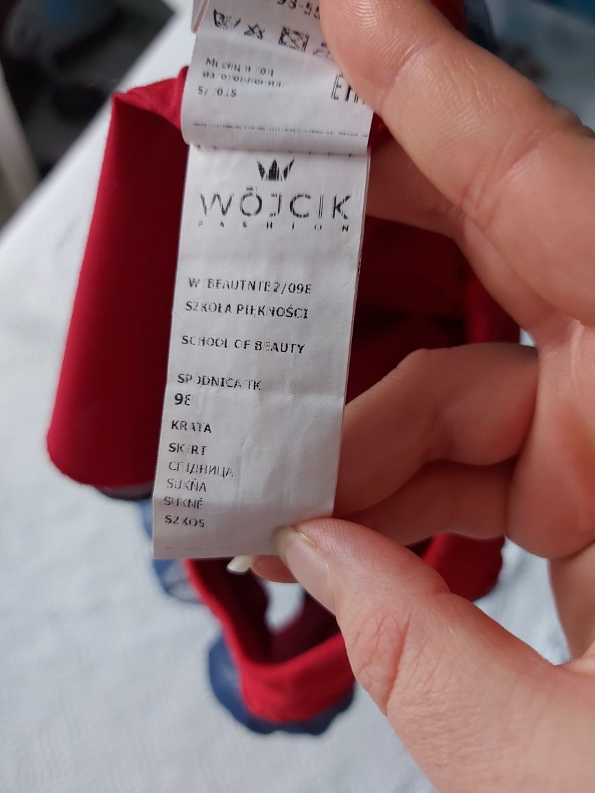 Spódniczka Wójcik krata tiul granatowo czerwona 98